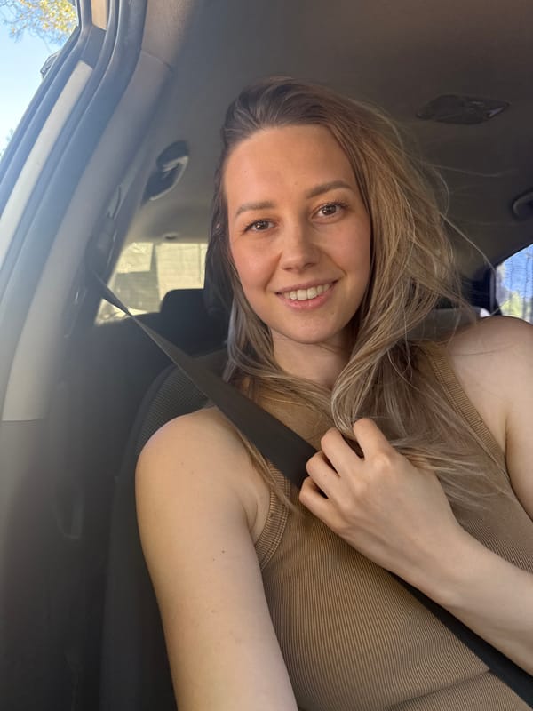 Morning scenes captured in Chaikovsky: woman in car, man on beach