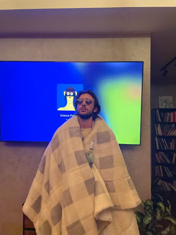 Man spends morning watching TV, relaxing at Mexico home