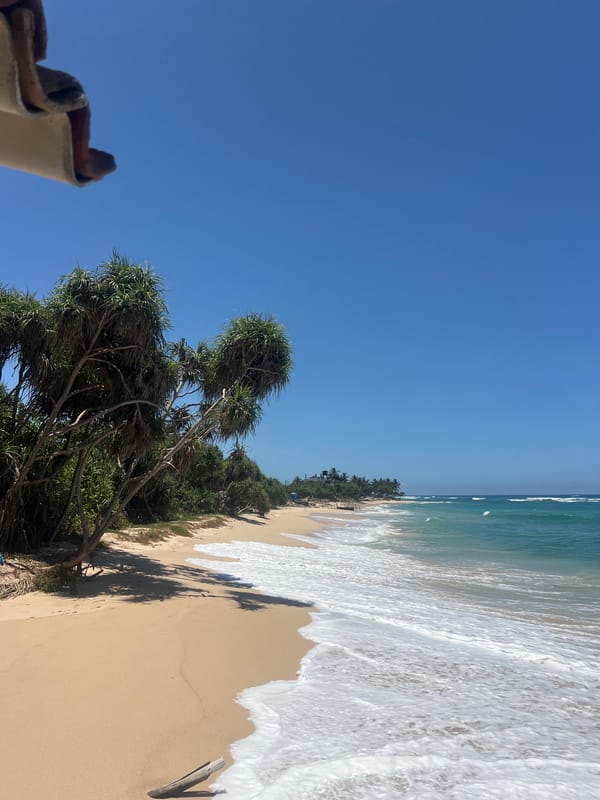 Clear sunny morning captured at Kathaluwa coastal area