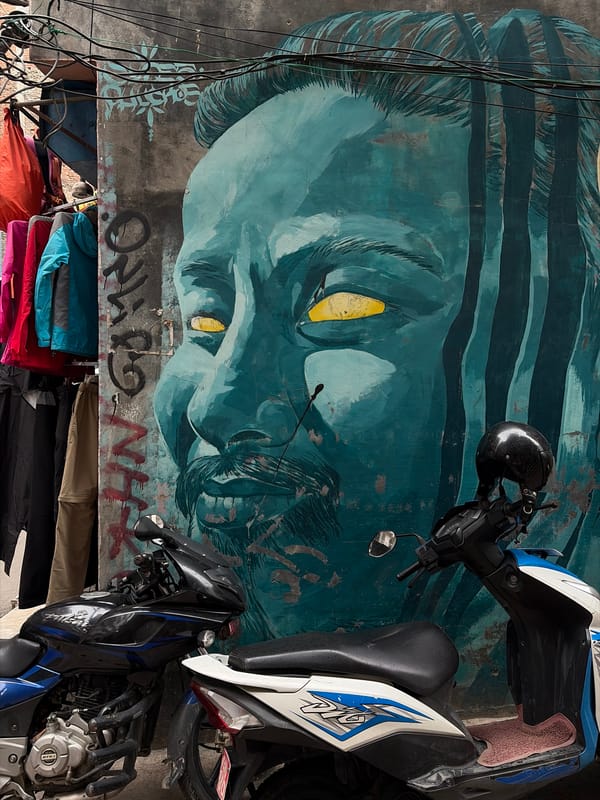 Street art and cityscape documented in Kathmandu