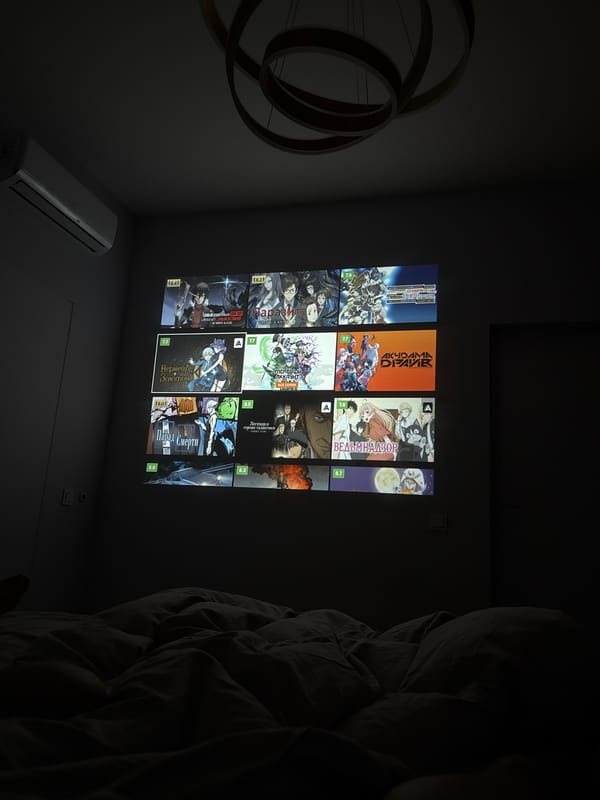 Indoor scene documented in darkened Krasnoyarsk bedroom