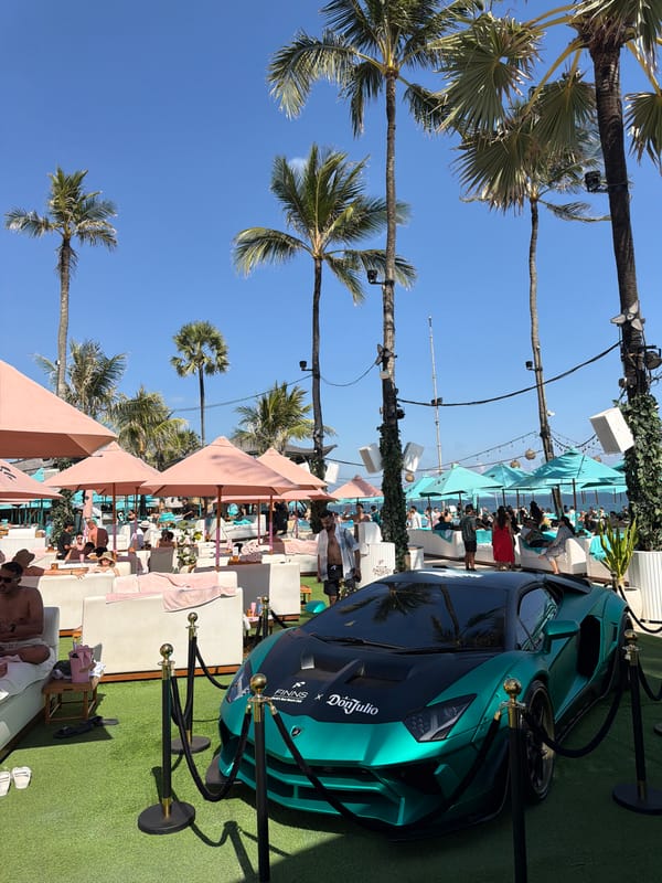 Inside a Bali beach club: bars, boutiques, and tropical vibes