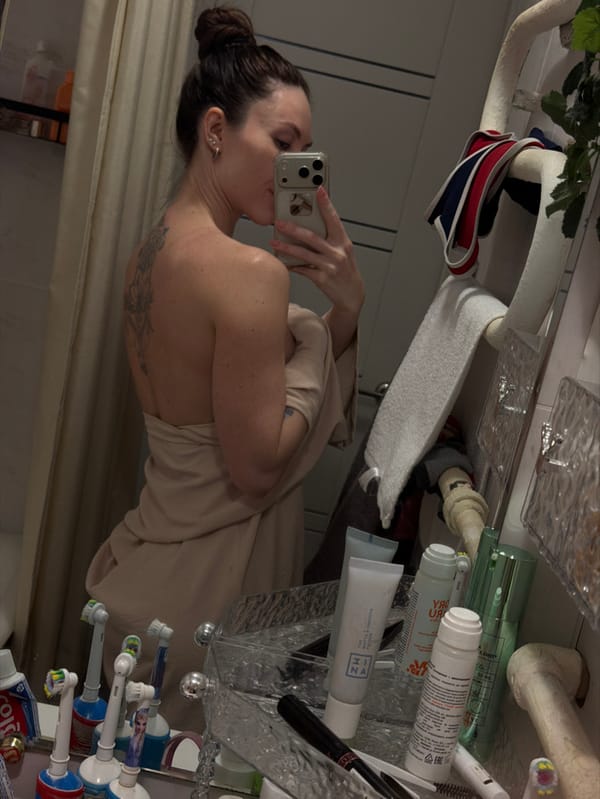 Woman's home workout and daily routine documented in Perm