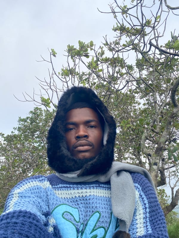 Bundled up outdoors under cloudy skies in Nguzu Edda