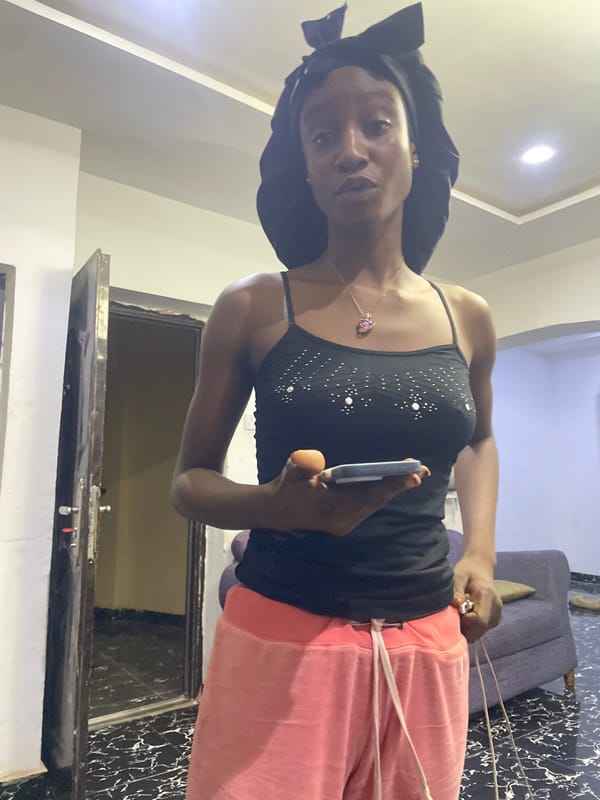 Late-night home hangout in an Abuja living room