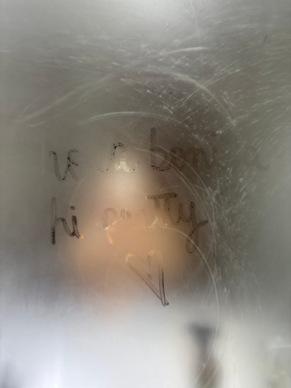 Vitacura residents document glass markings, autumn street scene