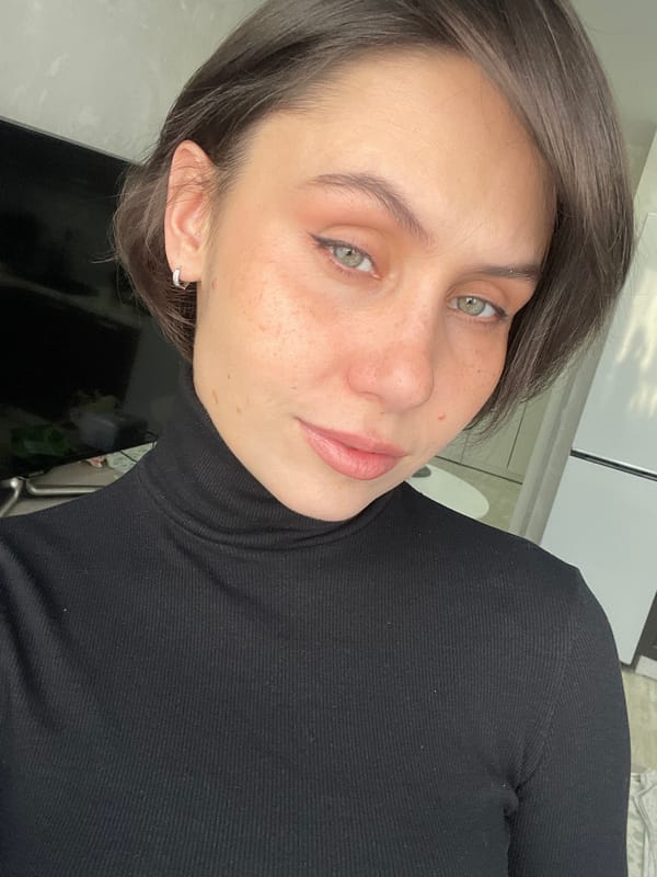 Portrait captured of freckled woman in Izhevsk, Russia