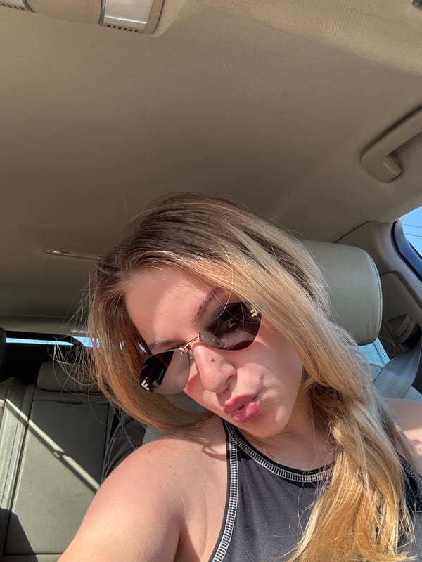 Selfies and street views from inside a car in traffic