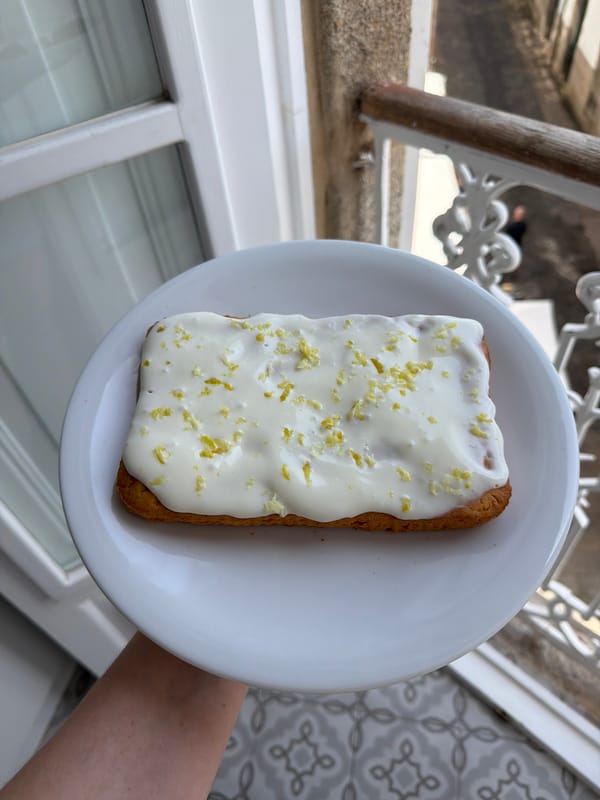 Homemade pastry and breakfast prep in Santiago de Compostela