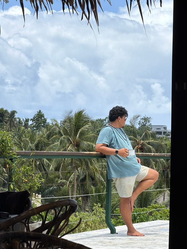 Person enjoys late night tropical setting in General Luna