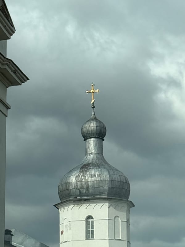 Morning visit to Yuriev Monastery documented in Veliky Novgorod