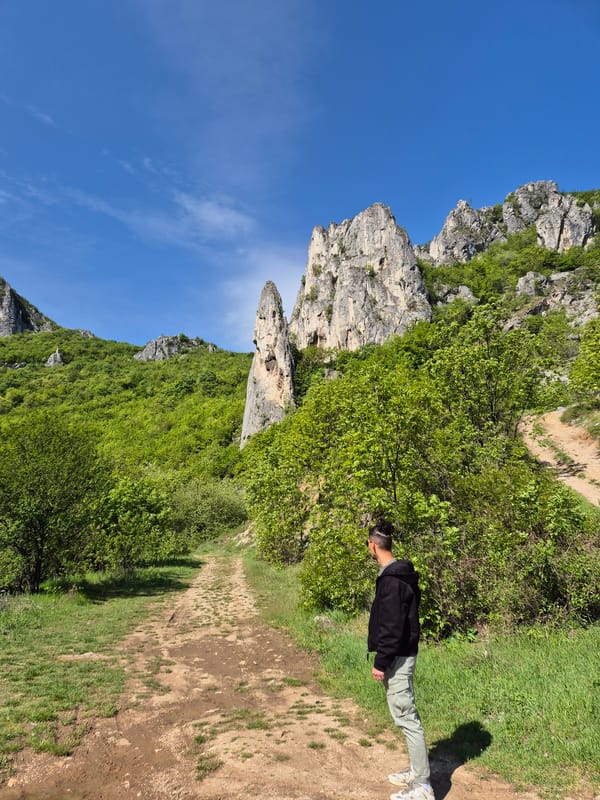 Morning hiker spotted at Vratsa Karst trail entrance