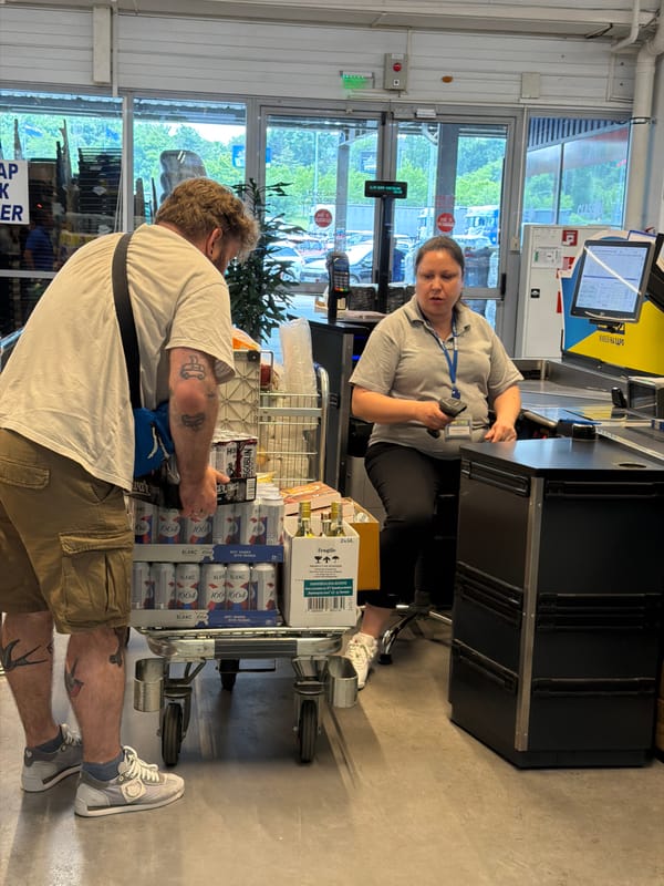 Routine grocery shopping documented at Burgas retail store