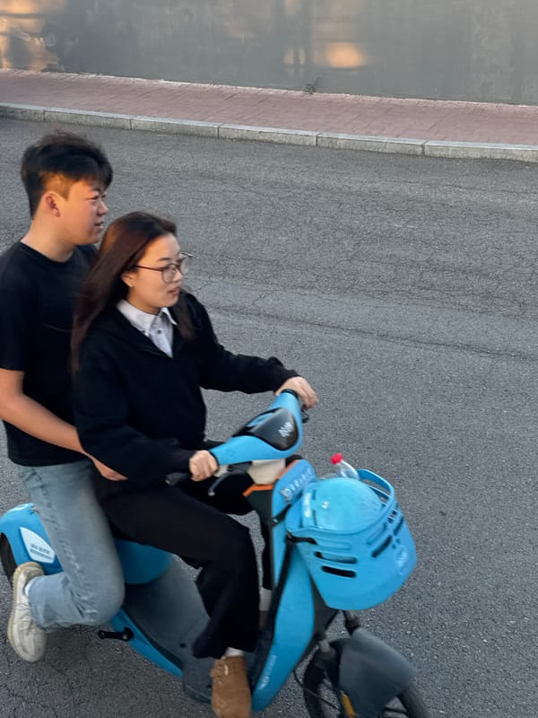 Electric scooter traffic observed in Zhongtun, China streets