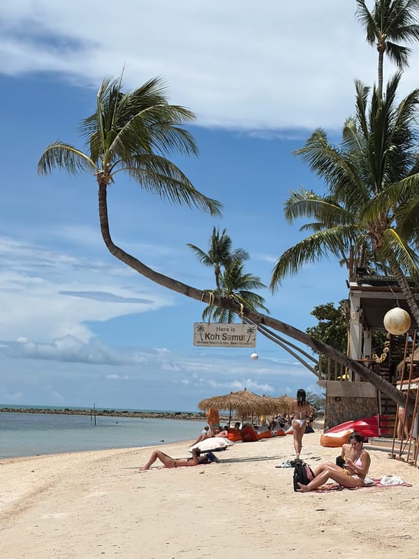 Lazy beach morning at Koh Samui's Mimos spot in Baan Tai