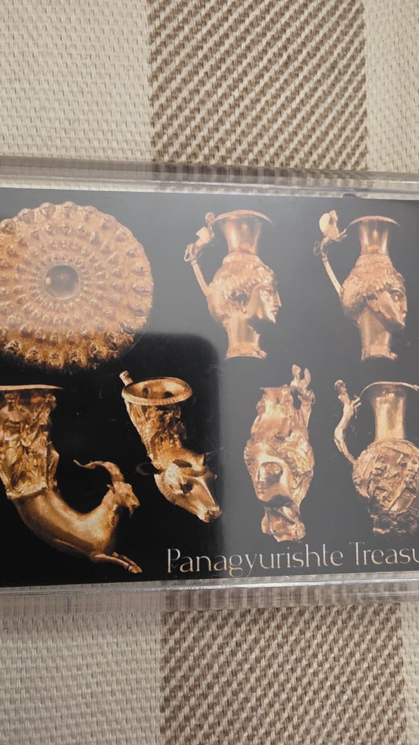 Cassette tape featuring Panagyurishte golden artifacts spotted in Bulgaria
