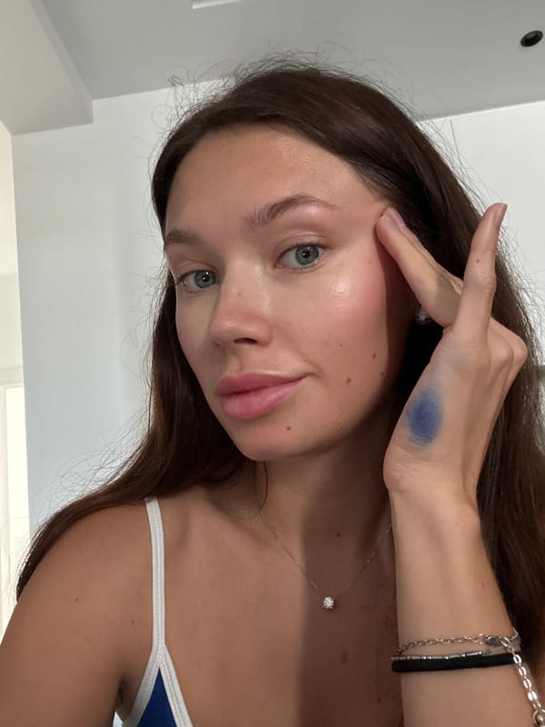 Woman photographed in portrait in Livadia Larnakas, Cyprus