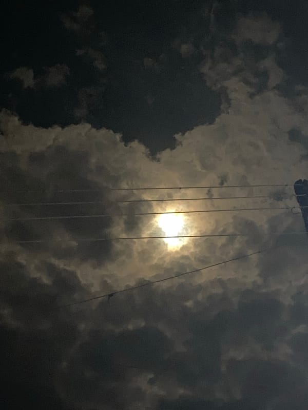 Cloudy night sky photographed in Maigizo, Nigeria