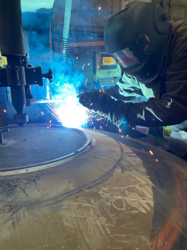 Early morning welding work observed in Zaljevo, Montenegro