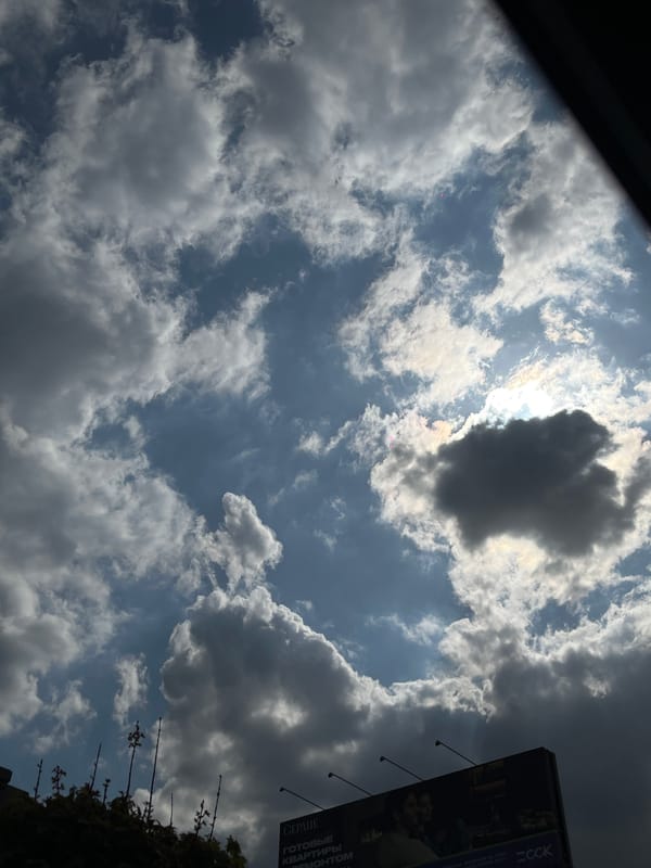 Partly cloudy skies observed over Krasnodar, Russia