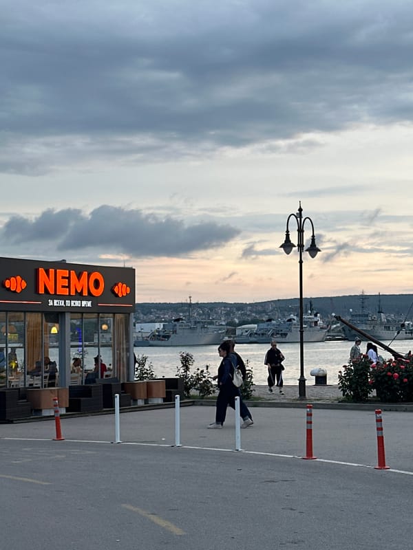 Luxury cars and waterfront dining documented in Varna, Bulgaria