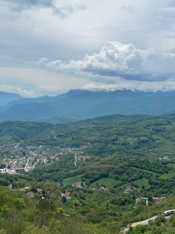 Peaceful mountain landscape observed in Gmići, Bosnia Herzegovina