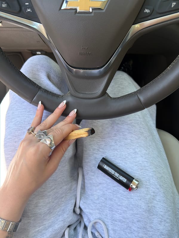 Evening moments captured in Los Angeles: Palo Santo ritual, cloudy skies