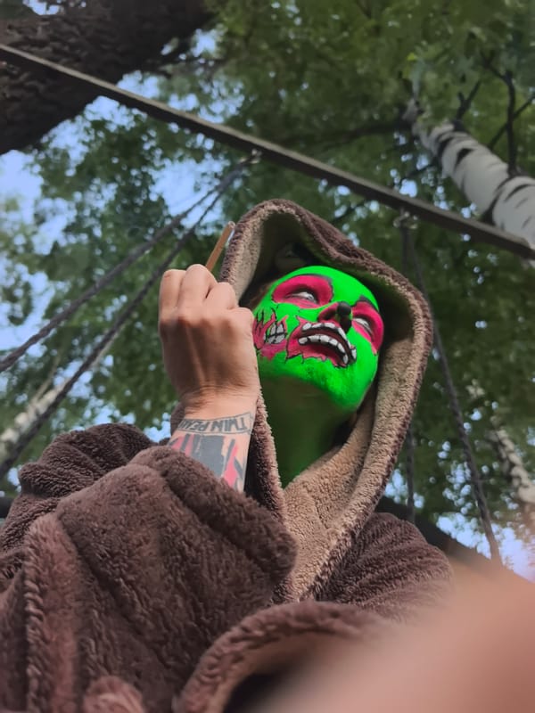 Zombie makeup enthusiasts gather for Thriller-themed music challenge event