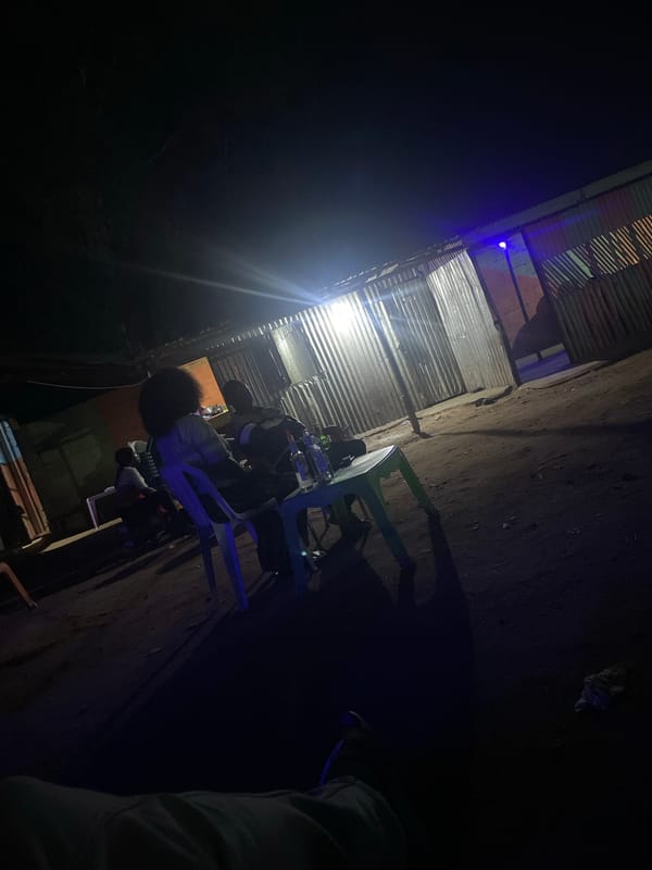 Two people photographed in casual indoor settings in Jos