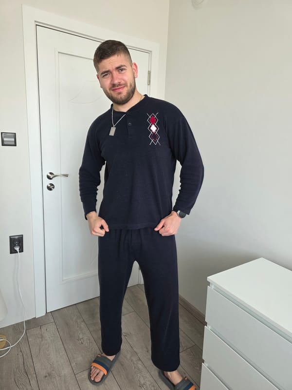 Man documented during morning routine in Bulgarian village
