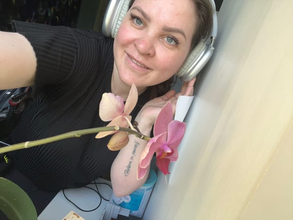 Morning domestic moments: orchids, reading, 3D printing in Noviy