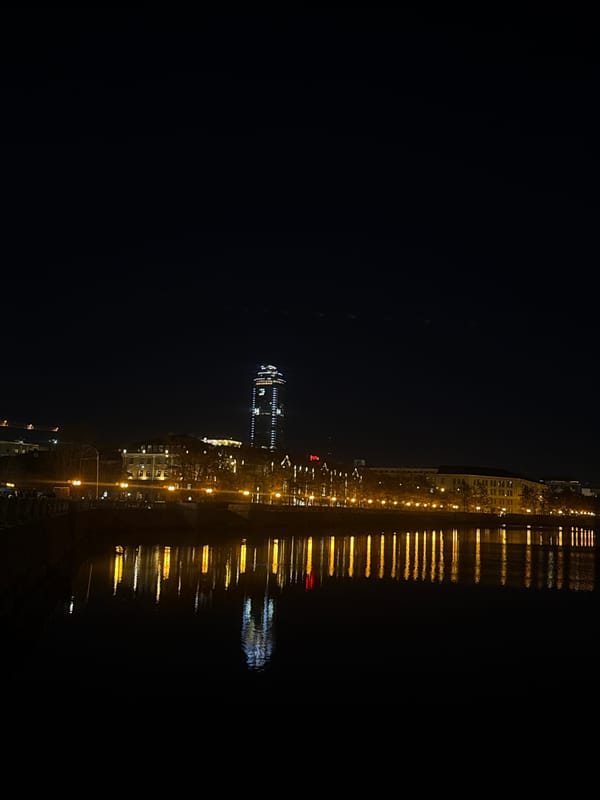 Nighttime cityscape photography session captures illuminated Yekaterinburg skyline