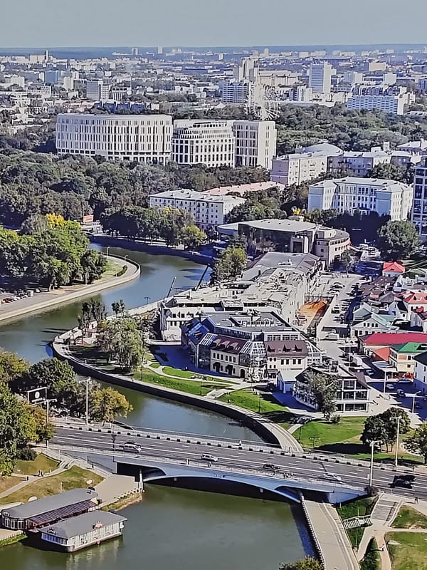 Tourist documents Minsk landmarks and street scenes Friday afternoon