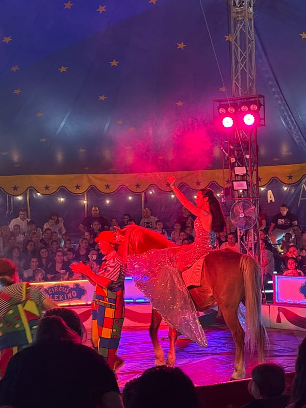 Circus performance in full swing in Shumen, Bulgaria