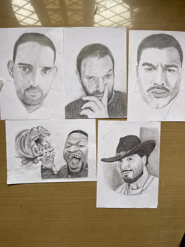 Artist displays five pencil portraits in Jos, Nigeria