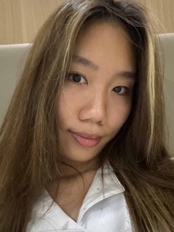 Woman takes selfies in Dunhuang City, China