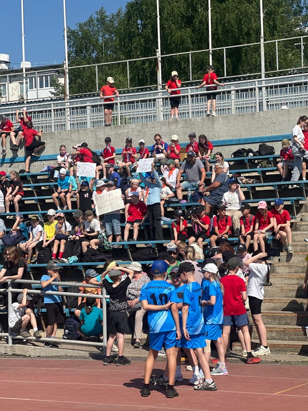 Sunny day scenes captured across Votkinsk stadium, cathedral, waterfront