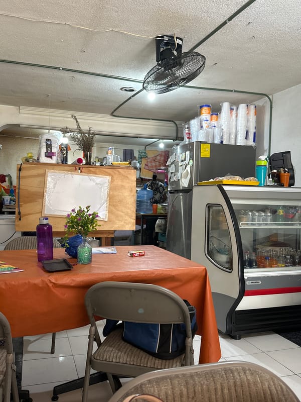 Interior of small cafe documented in Puebla, Mexico