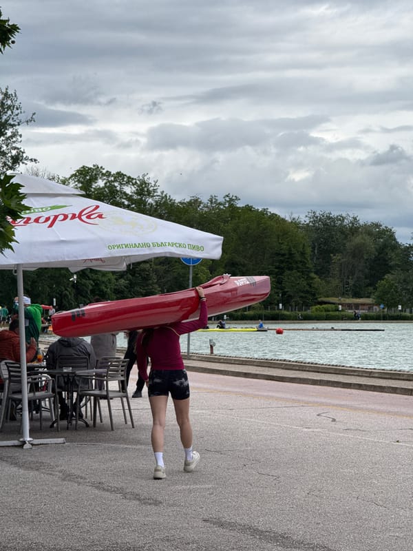 Morning recreational activity observed at Plovdiv Rowing Canal