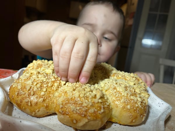 Sweet bread shared in Russian village home