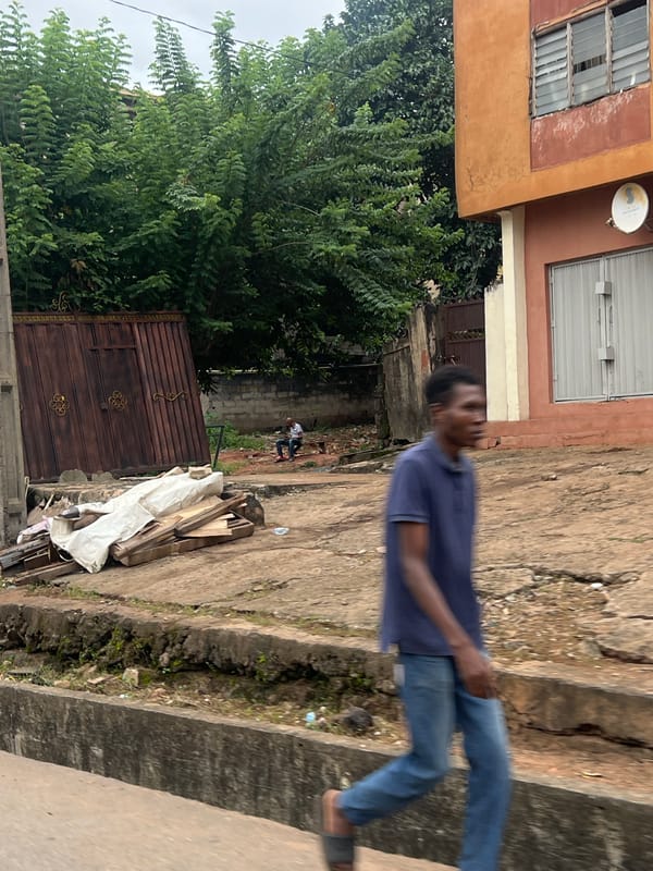 Street life and transit on a Nkpor neighborhood road