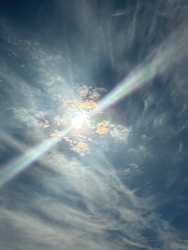 Morning atmospheric light show features sun dogs, pillars observed