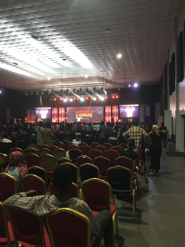 Wrestling and prayer event draws crowds to Lagos auditorium