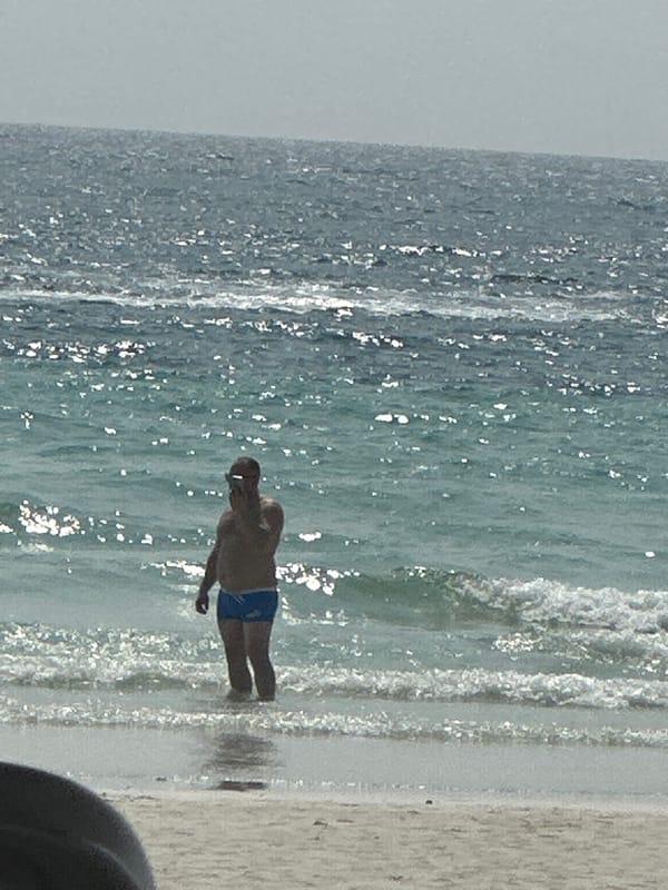 Morning beach activity recorded in Pattaya, Thailand