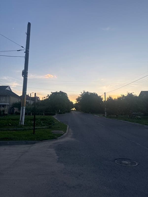 Late afternoon roam through a residential neighborhood at dusk