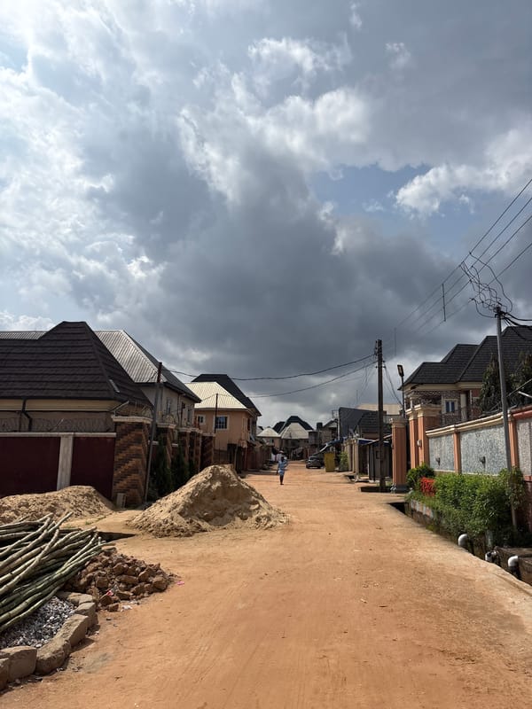 Streets, construction, and hand gestures across Obosi, Nigeria