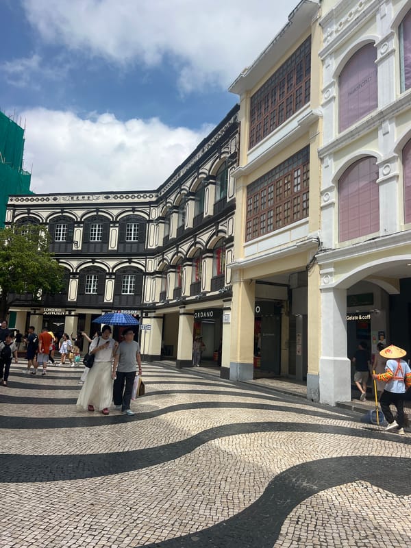 Morning tourist activity documented across historic Macau districts