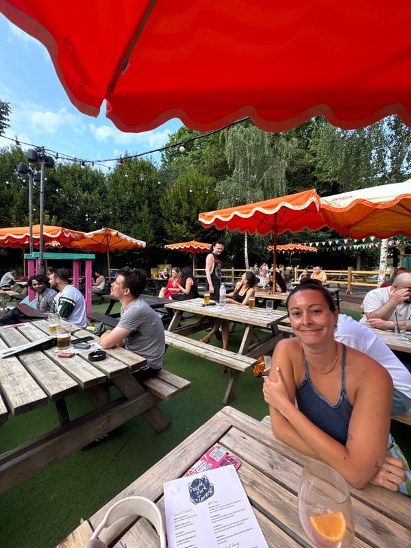North London pub garden fills up for outdoor sports screening