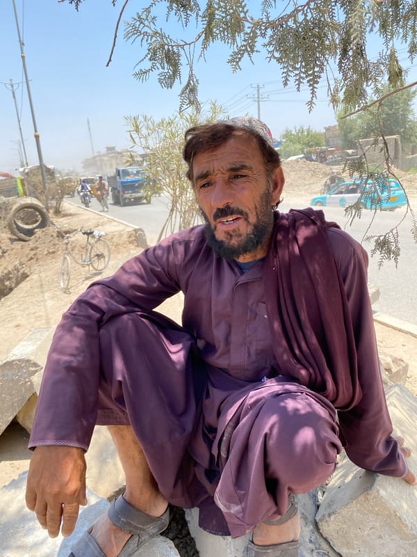 Morning street life and construction scenes in Kandahar