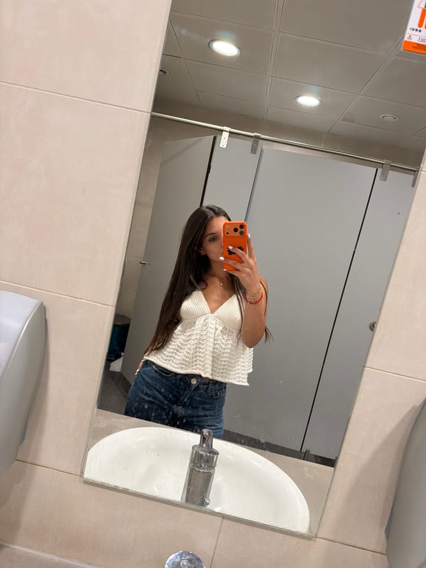 Woman documented taking selfies, shopping in Studena, Bulgaria